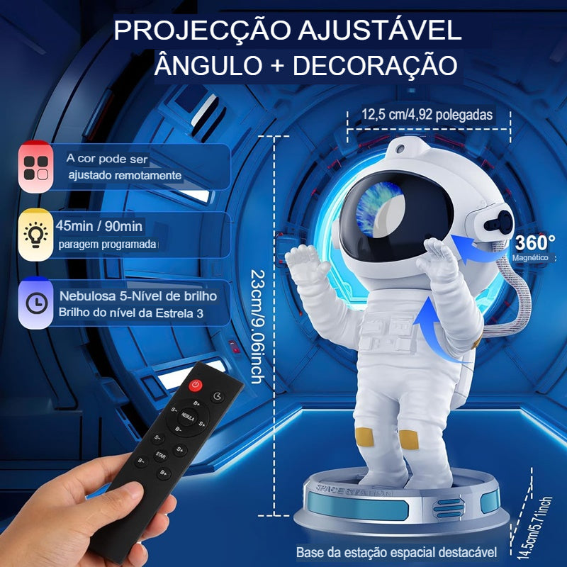 Projetor Astronauta Iluminação Galáxia