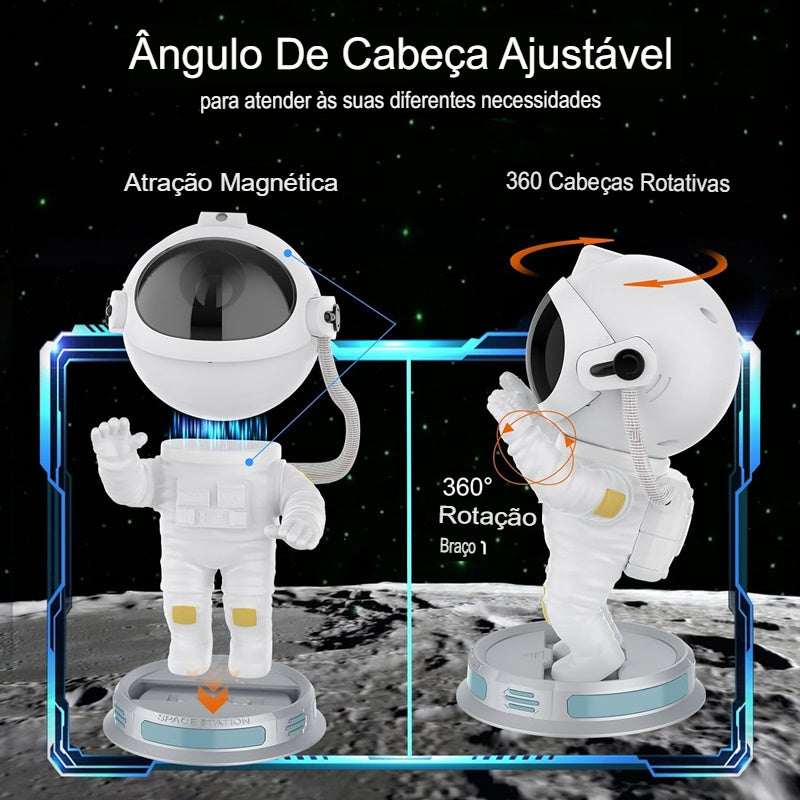 Projetor Astronauta Iluminação Galáxia