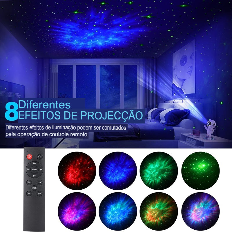 Projetor Astronauta Iluminação Galáxia