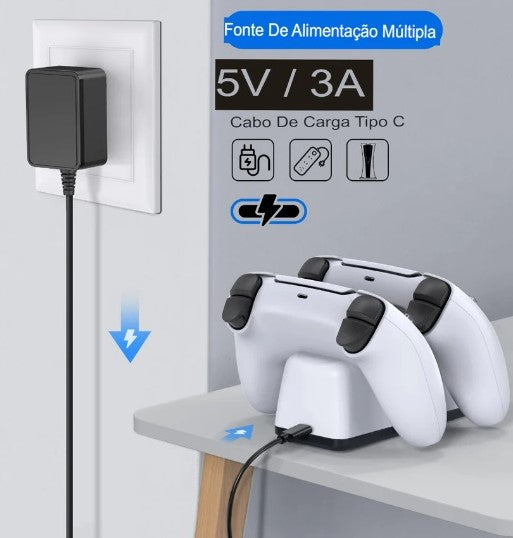 Carregador de Controle PS5